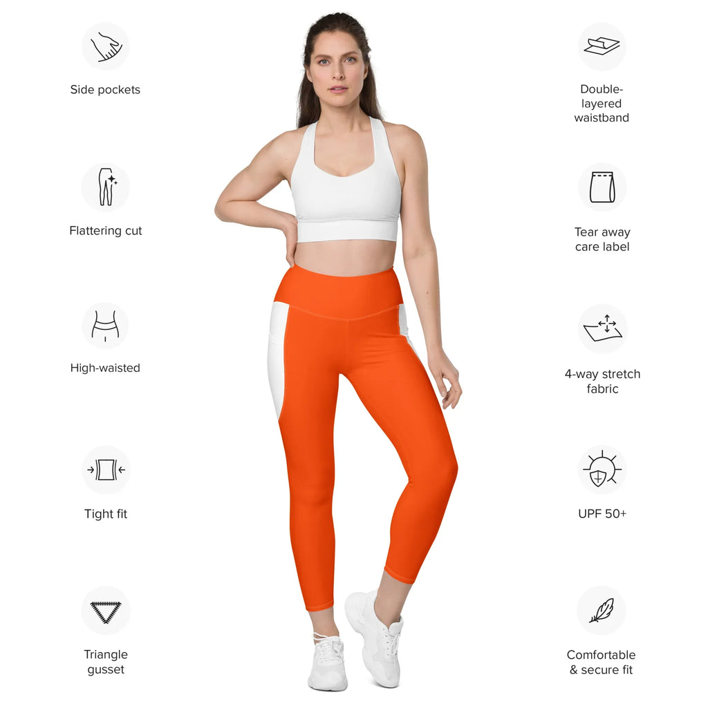 Leggings with pockets Leggings AwRans Clothing all-over-print-recycled-leggings-with-pockets-white-front-688016c27e7ab