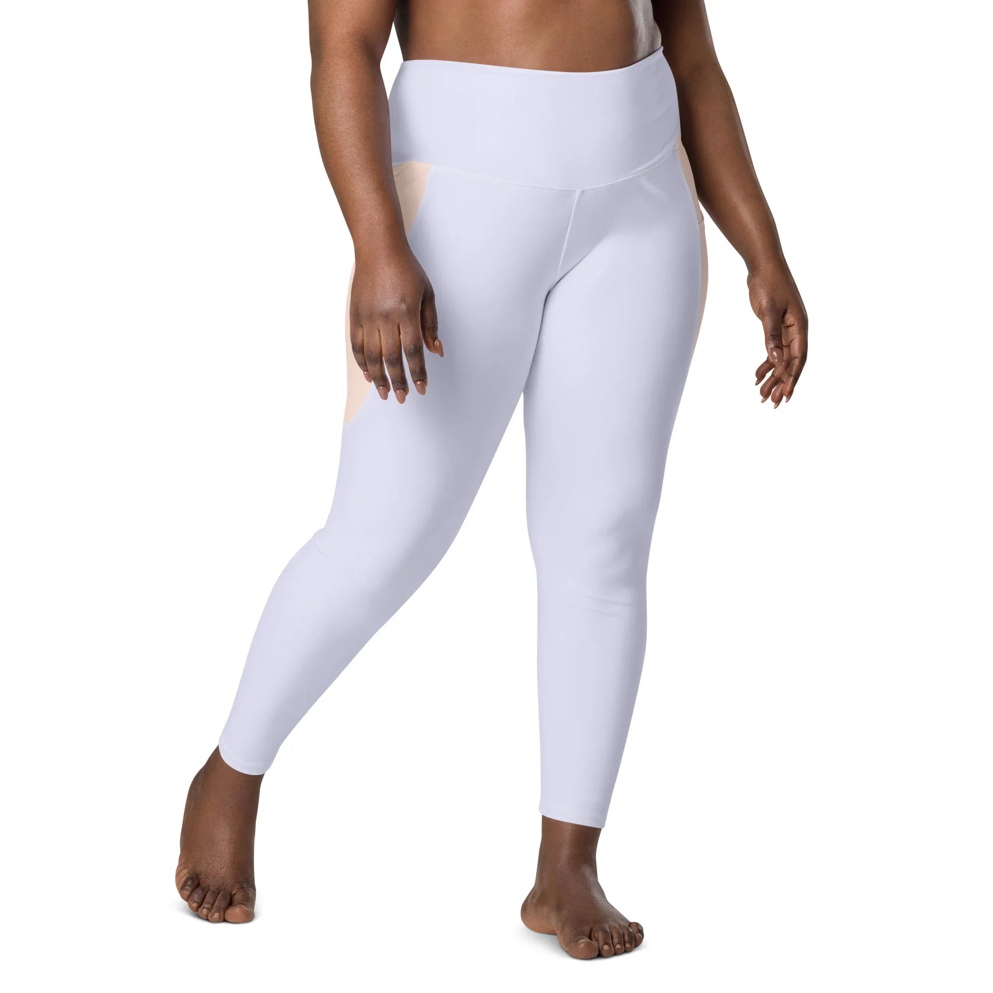 Leggings with pockets Leggings AwRans Clothing all-over-print-recycled-leggings-with-pockets-white-front-688016ff3fe6f