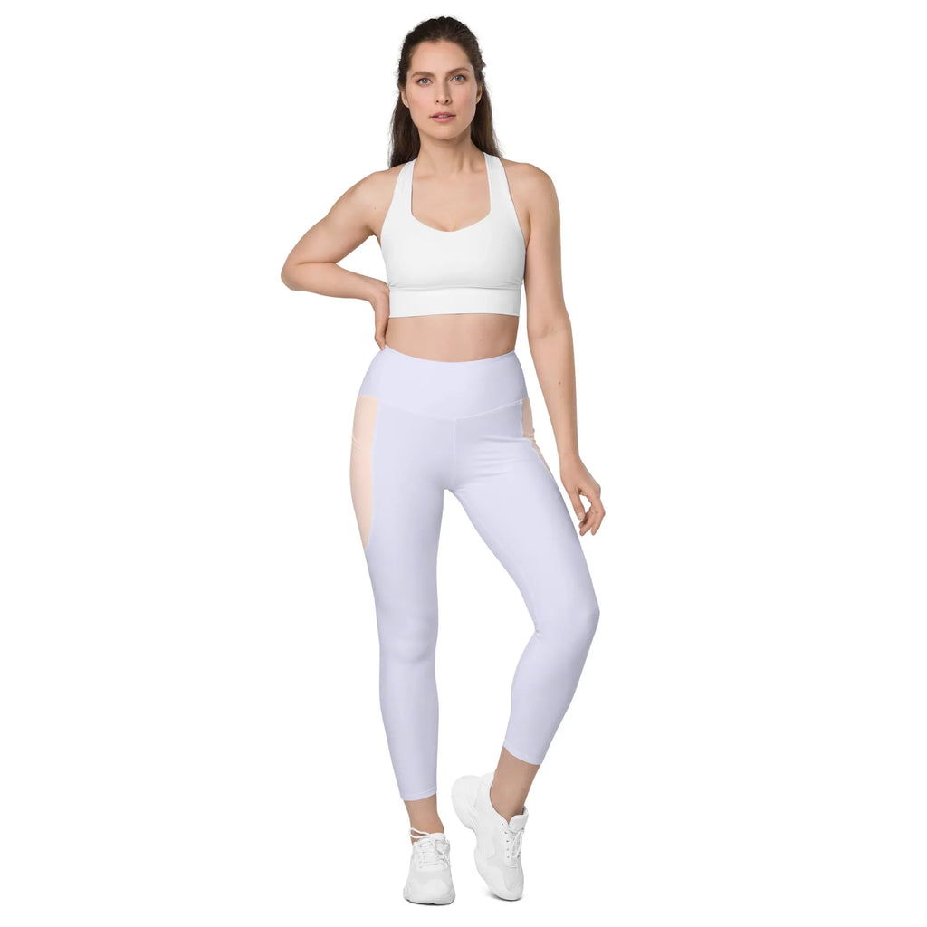 Leggings with pockets Leggings AwRans Clothing all-over-print-recycled-leggings-with-pockets-white-front-688016ff411a1