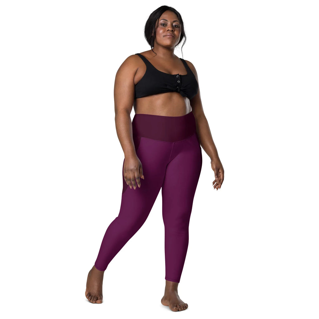 Leggings with pockets Leggings AwRans Clothing all-over-print-recycled-leggings-with-pockets-white-front-6880173ad1275