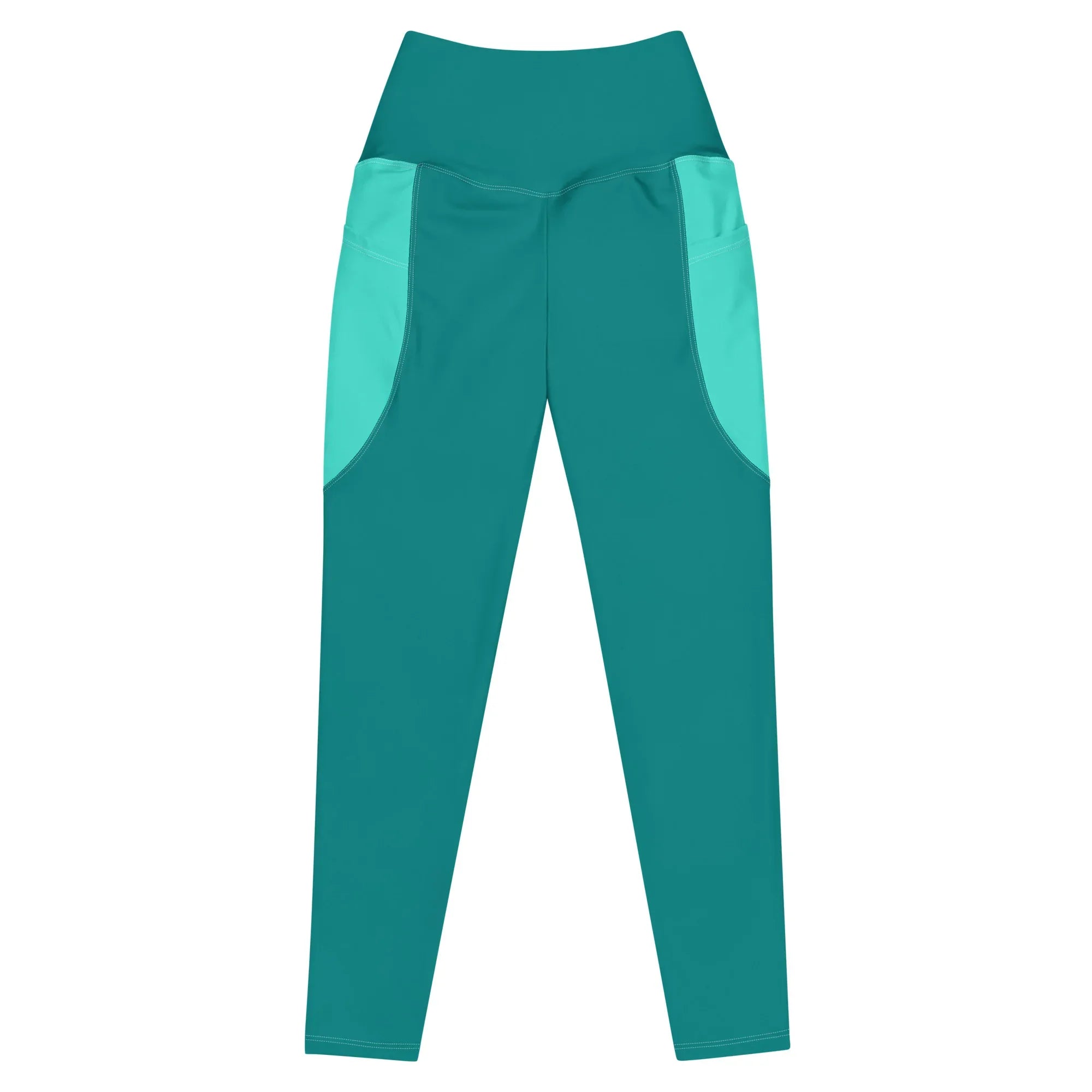 Leggings with pockets Leggings AwRans Clothing all-over-print-recycled-leggings-with-pockets-white-front-6880177638044