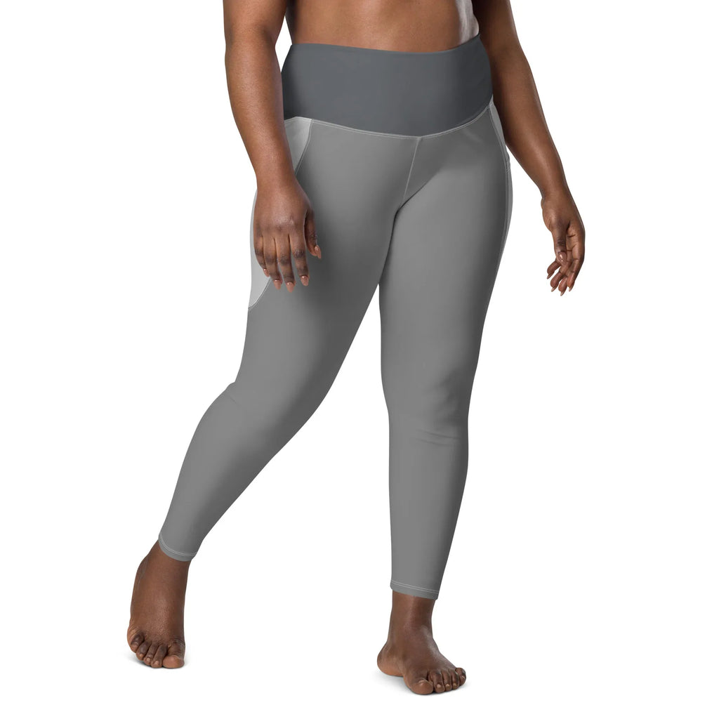 Leggings with pockets Leggings AwRans Clothing all-over-print-recycled-leggings-with-pockets-white-front-688017b1ad4aa