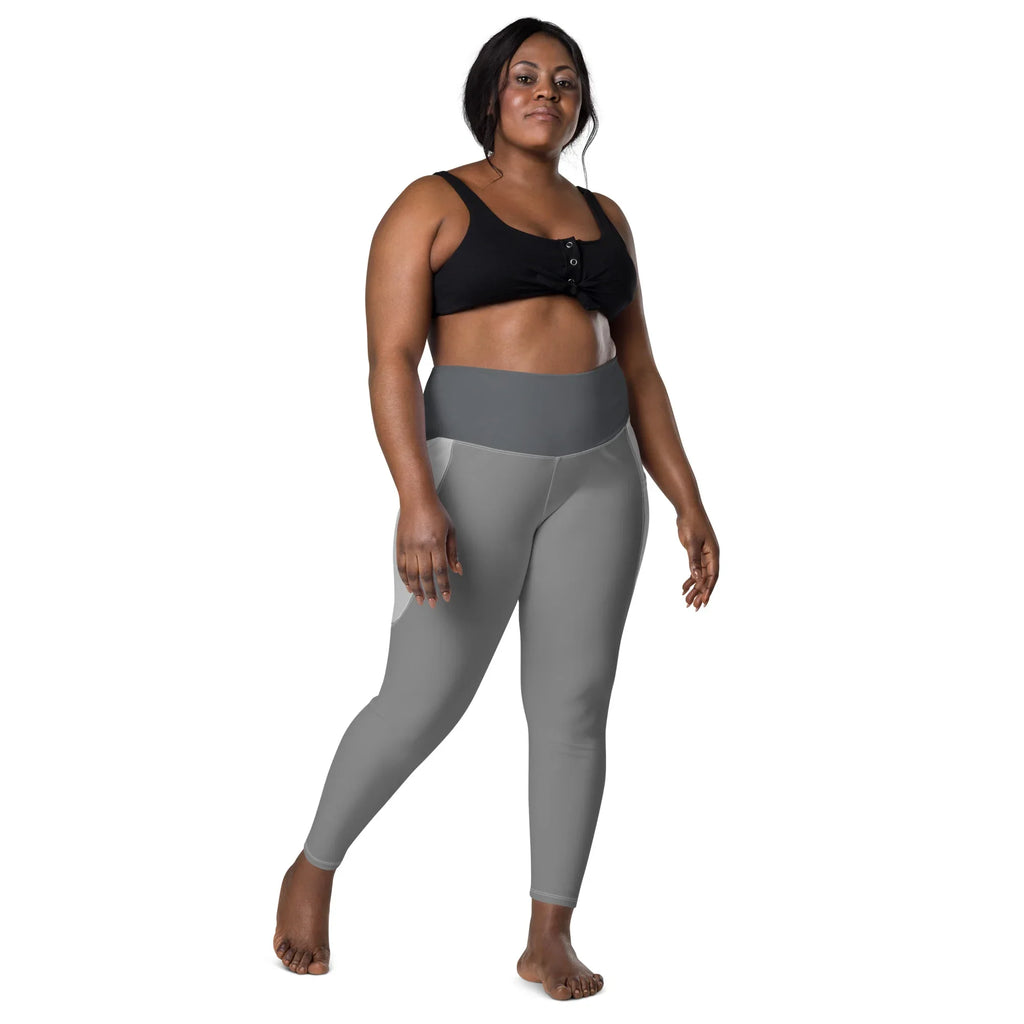 Leggings with pockets Leggings AwRans Clothing all-over-print-recycled-leggings-with-pockets-white-front-688017b1ad9a8