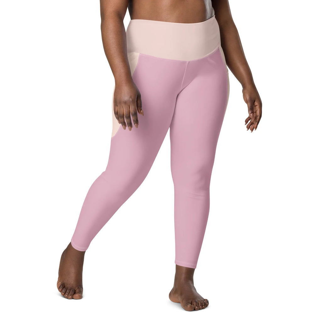 Leggings with pockets Leggings AwRans Clothing all-over-print-recycled-leggings-with-pockets-white-front-688017ecd669b