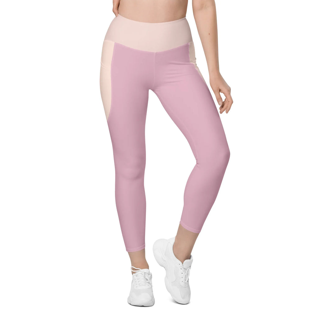 Leggings with pockets Leggings AwRans Clothing all-over-print-recycled-leggings-with-pockets-white-front-688017ecd72c7