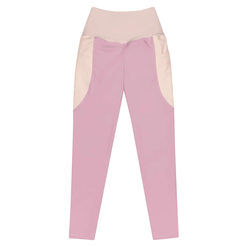 Leggings with pockets Leggings AwRans Clothing all-over-print-recycled-leggings-with-pockets-white-front-688017ecd9b21