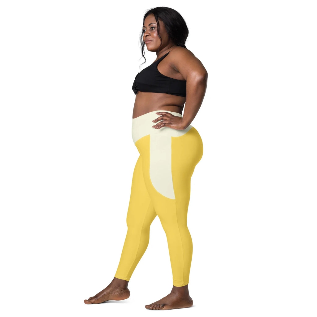 Leggings with pockets Leggings AwRans Clothing all-over-print-recycled-leggings-with-pockets-white-left-688015d58ff6b