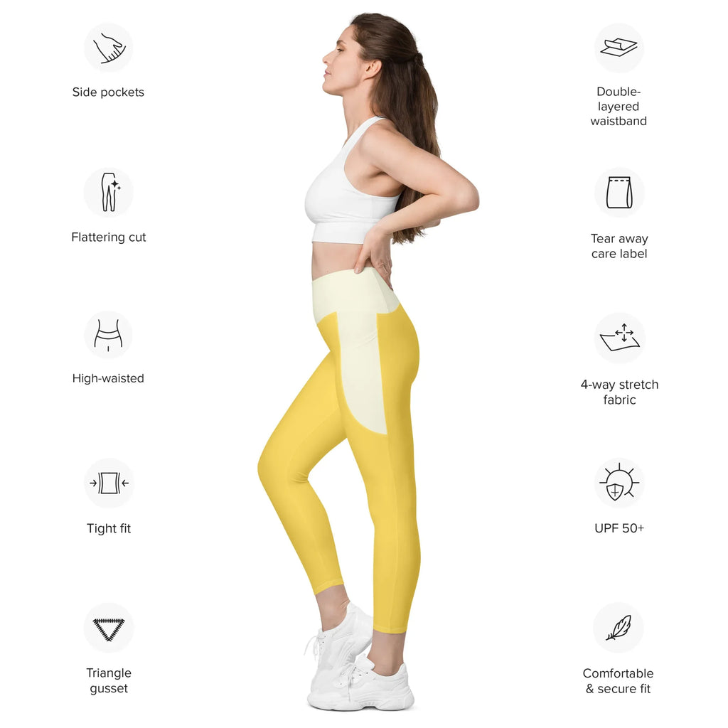 Leggings with pockets Leggings AwRans Clothing all-over-print-recycled-leggings-with-pockets-white-left-688015d5921b6
