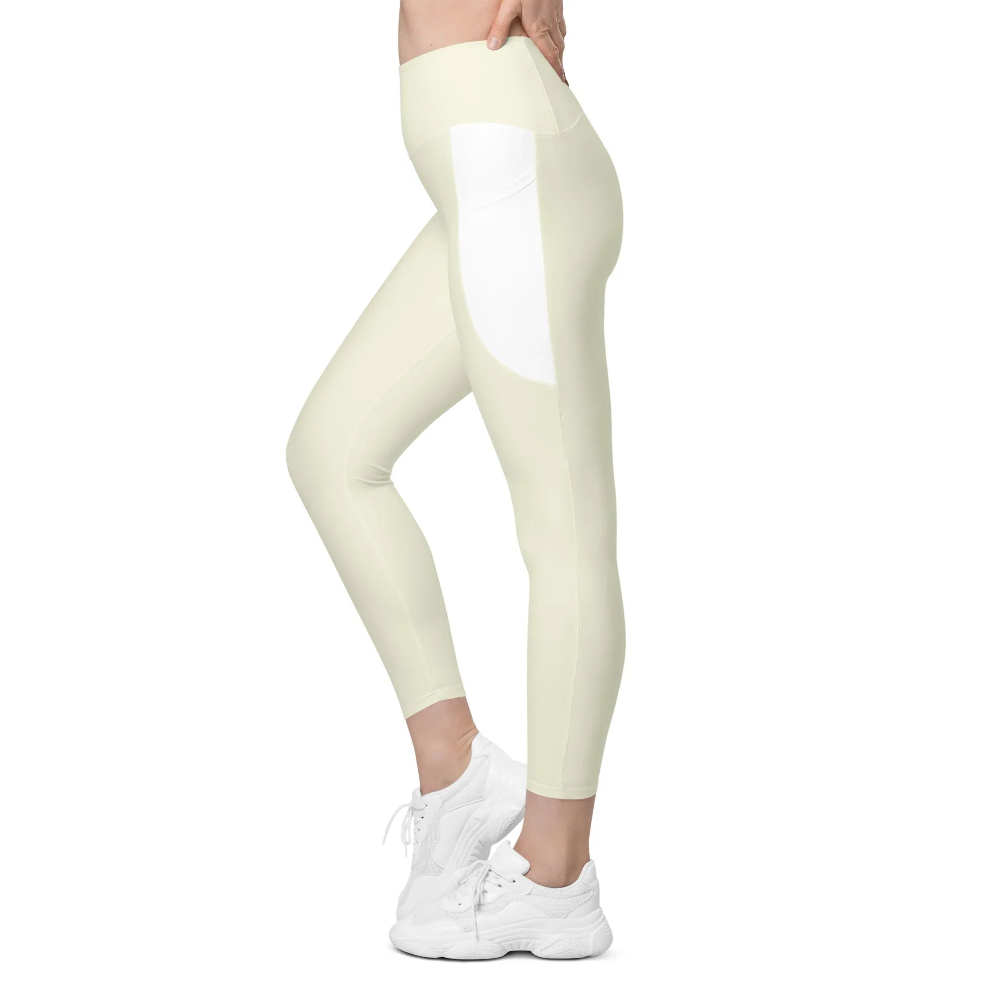 Leggings with pockets Leggings AwRans Clothing all-over-print-recycled-leggings-with-pockets-white-left-68801610cf551