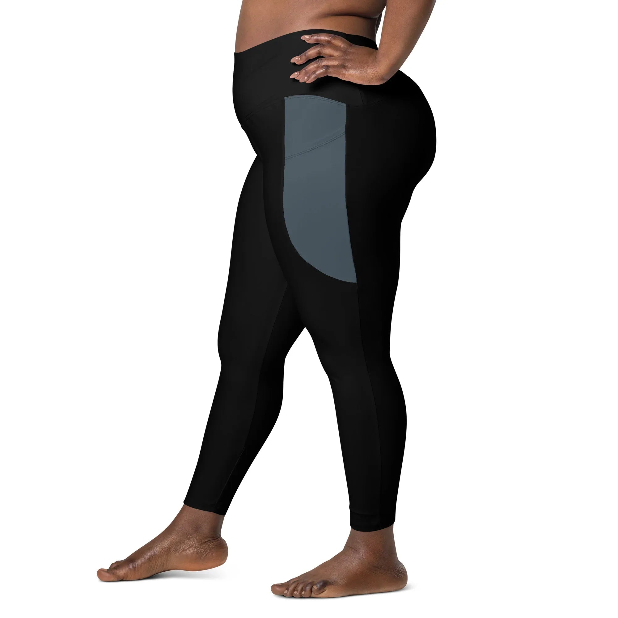 Leggings with pockets Leggings AwRans Clothing all-over-print-recycled-leggings-with-pockets-white-left-6880164c6aa1d