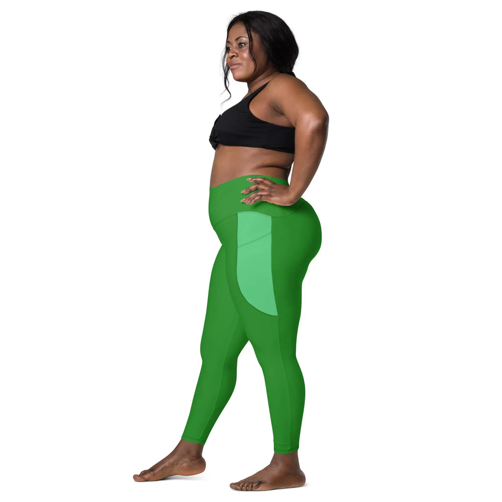 Leggings with pockets Leggings AwRans Clothing all-over-print-recycled-leggings-with-pockets-white-left-68801688c7ef2