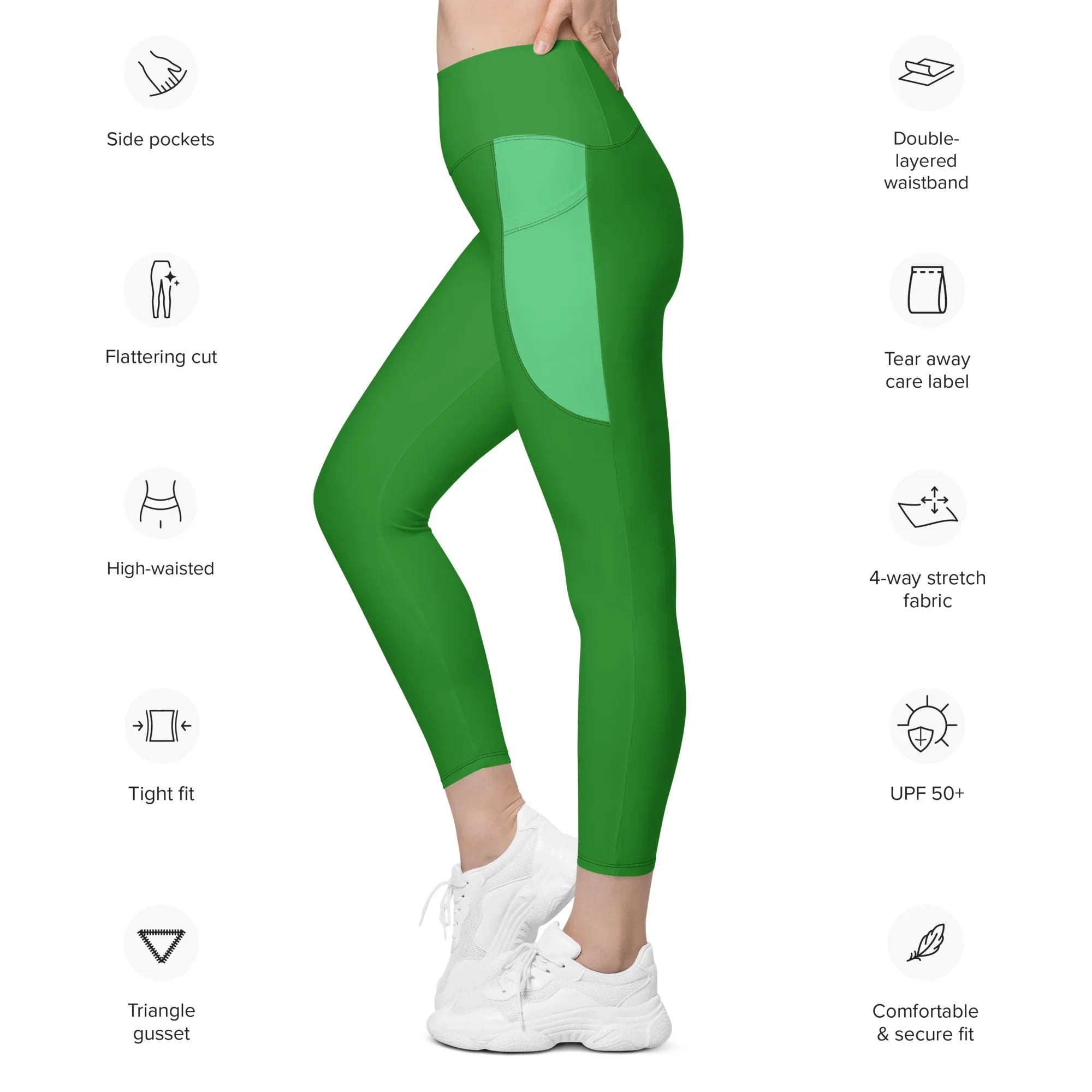 Leggings with pockets Leggings AwRans Clothing all-over-print-recycled-leggings-with-pockets-white-left-68801688c9572