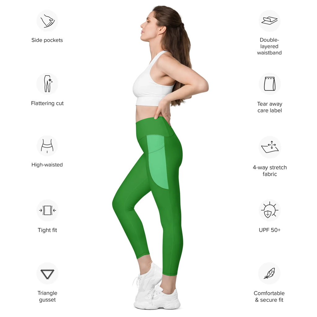 Leggings with pockets Leggings AwRans Clothing all-over-print-recycled-leggings-with-pockets-white-left-68801688c98b9
