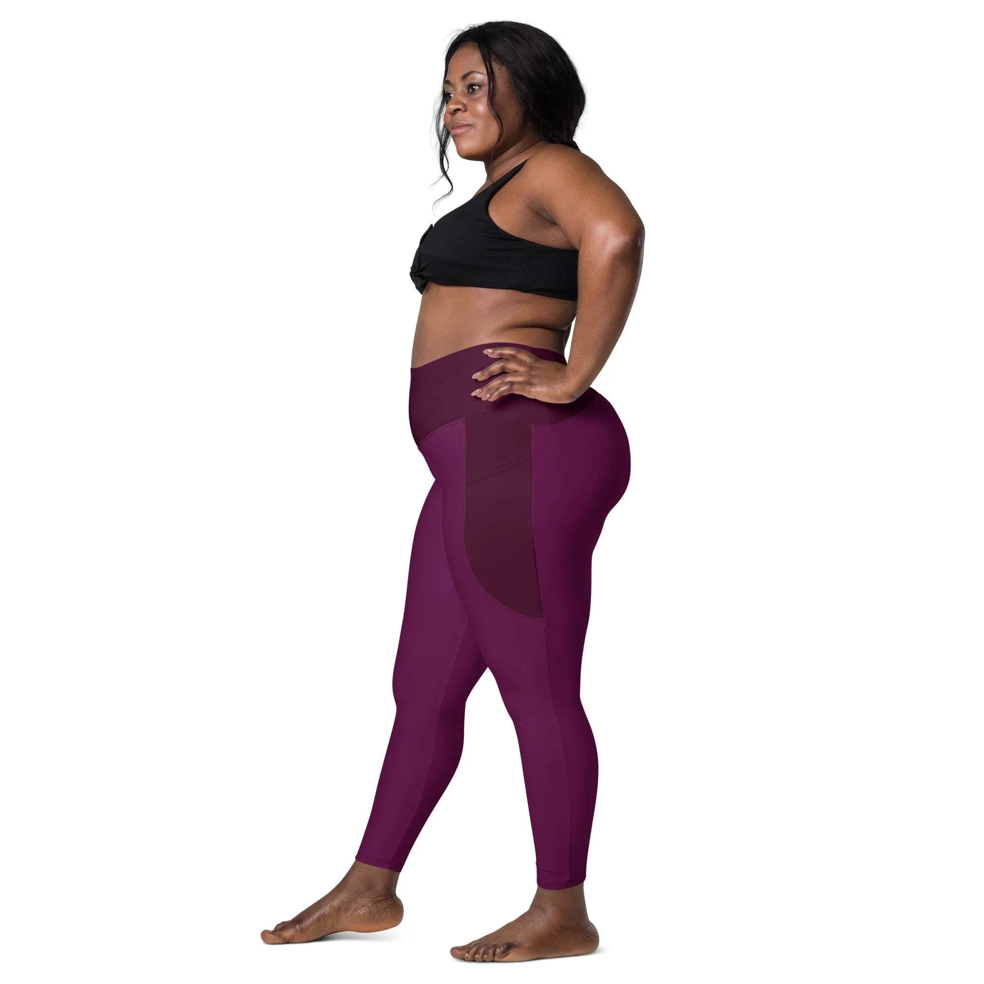 Leggings with pockets Leggings AwRans Clothing all-over-print-recycled-leggings-with-pockets-white-left-6880173ad0fce