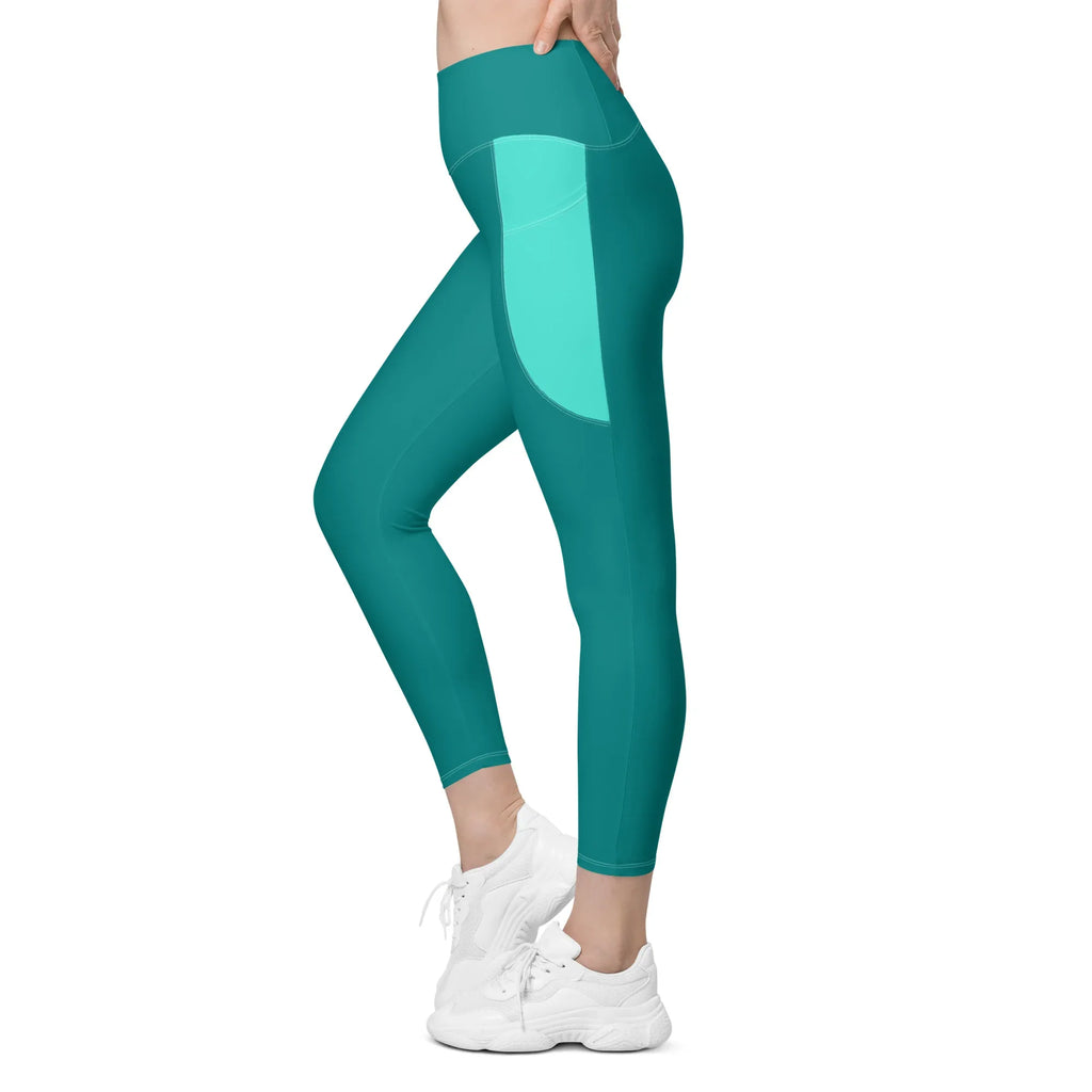 Leggings with pockets Leggings AwRans Clothing all-over-print-recycled-leggings-with-pockets-white-left-6880177635f41