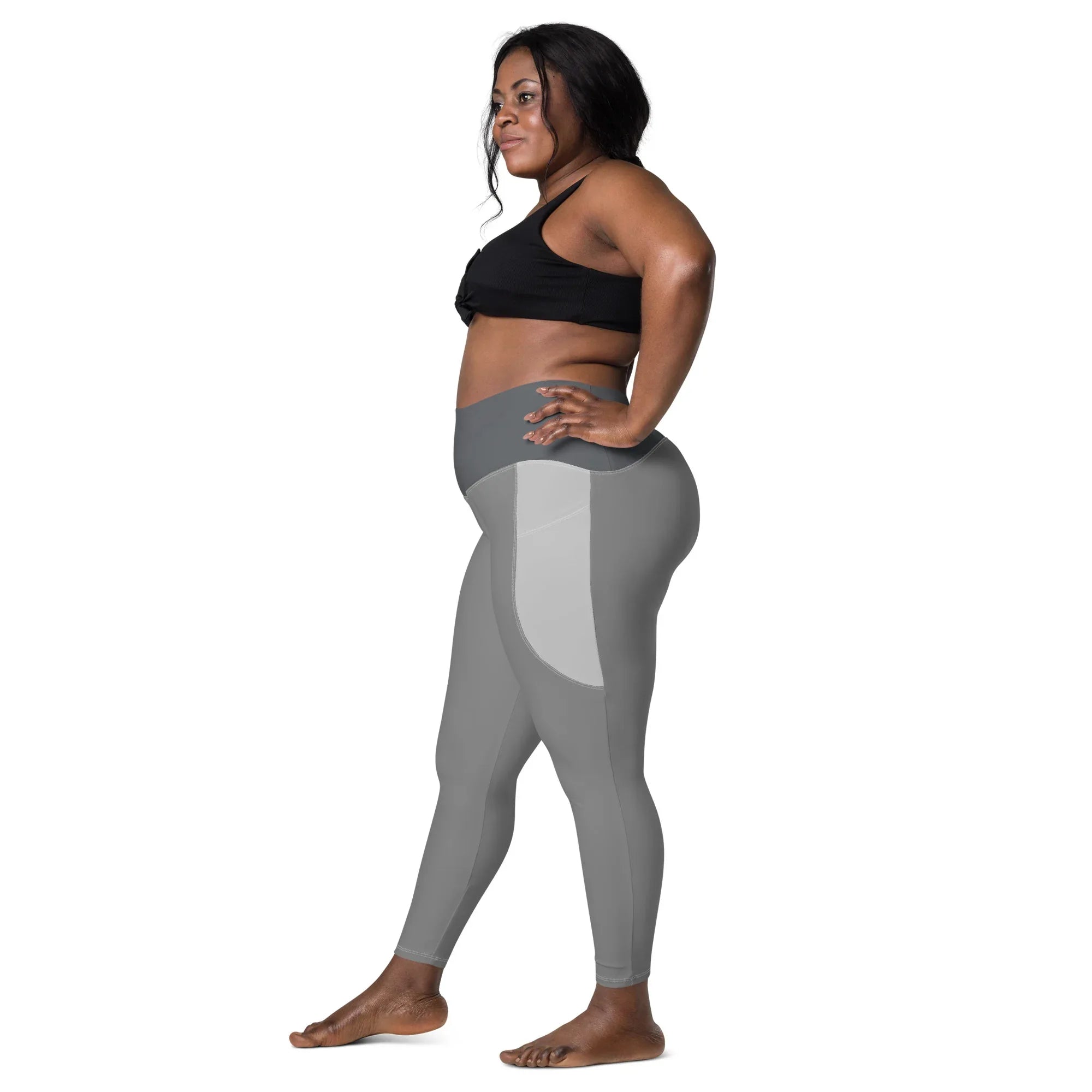 Leggings with pockets Leggings AwRans Clothing all-over-print-recycled-leggings-with-pockets-white-left-688017b1ad735