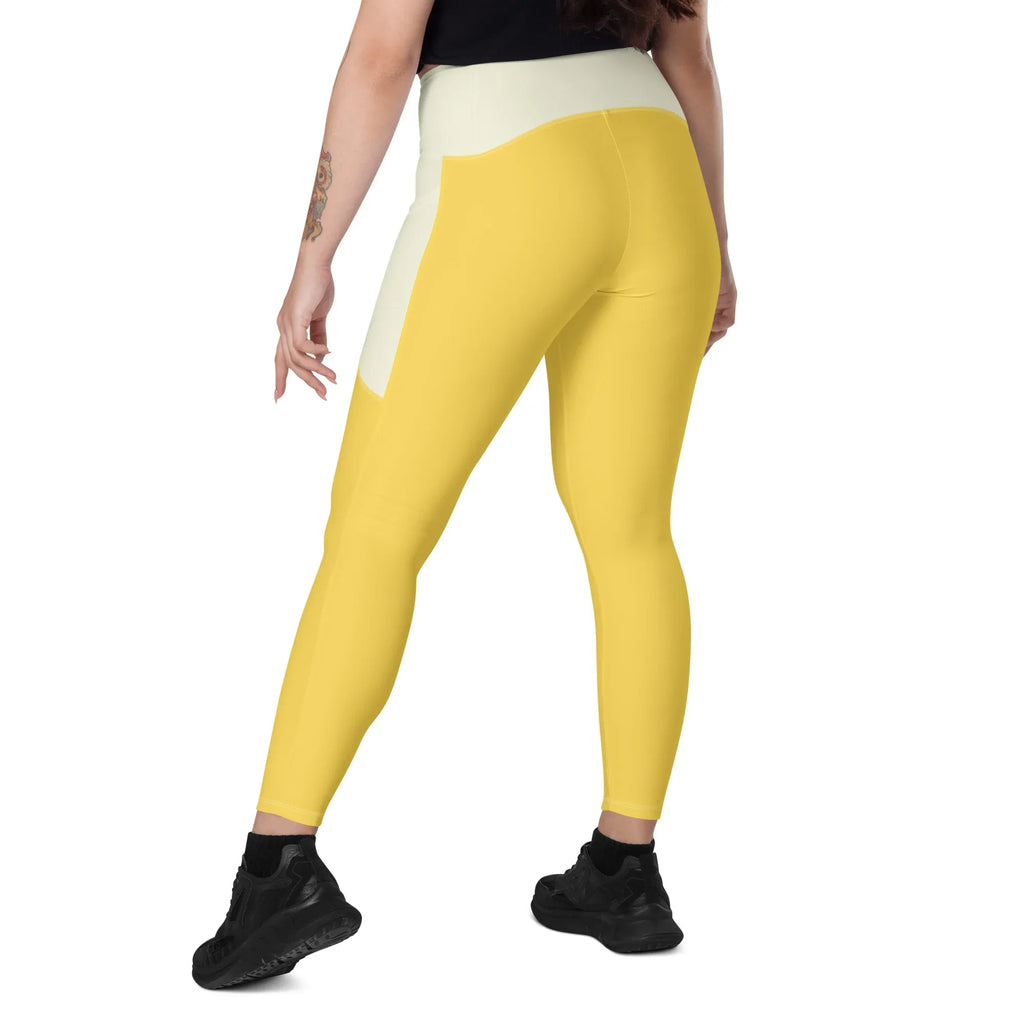 Leggings with pockets Leggings AwRans Clothing all-over-print-recycled-leggings-with-pockets-white-left-back-688015d58eae8