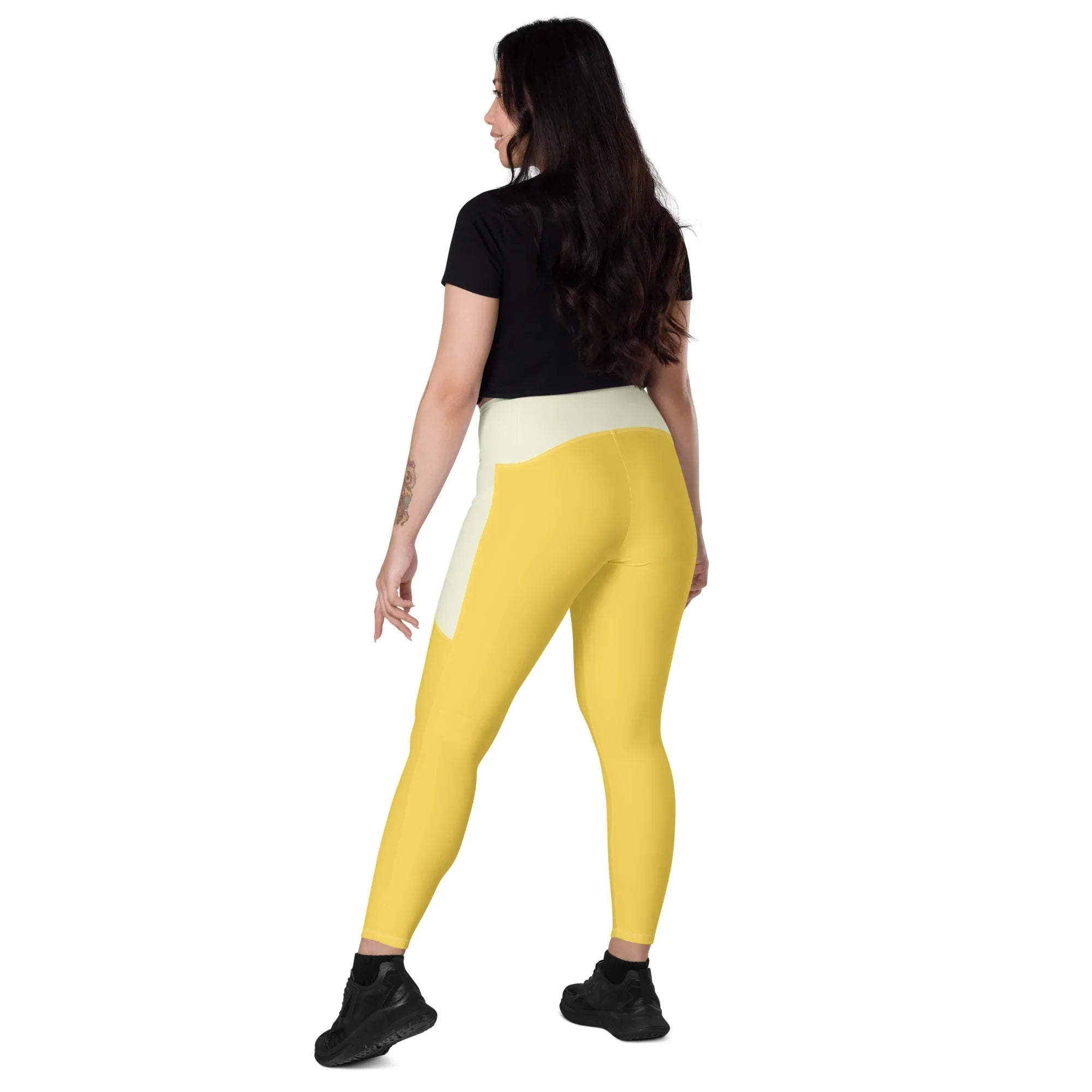Leggings with pockets Leggings AwRans Clothing all-over-print-recycled-leggings-with-pockets-white-left-back-688015d58f36e