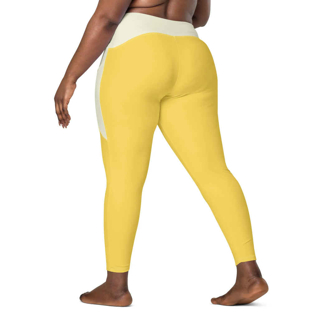 Leggings with pockets Leggings AwRans Clothing all-over-print-recycled-leggings-with-pockets-white-left-back-688015d58f8e2