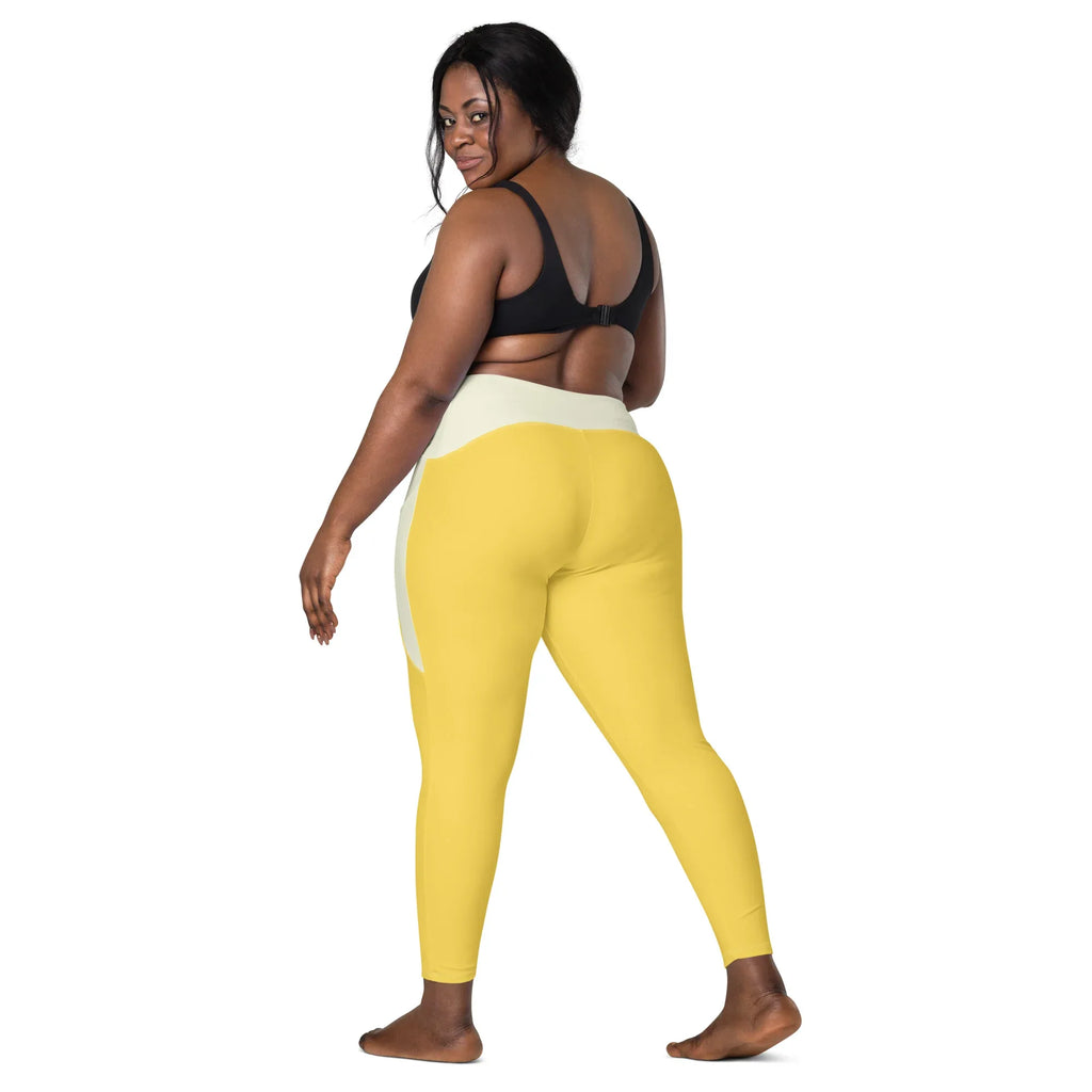 Leggings with pockets Leggings AwRans Clothing all-over-print-recycled-leggings-with-pockets-white-left-back-688015d58fd9a