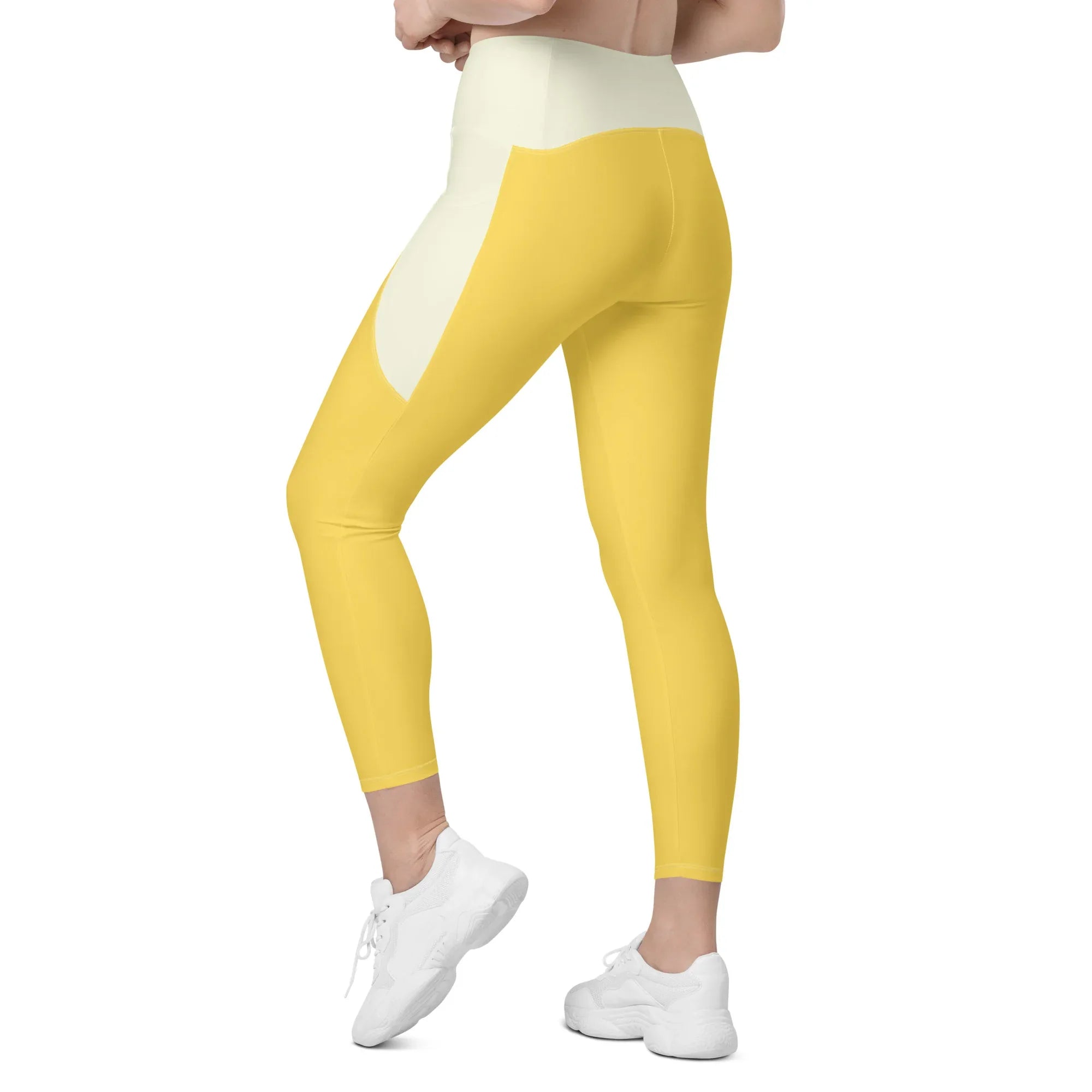 Leggings with pockets Leggings AwRans Clothing all-over-print-recycled-leggings-with-pockets-white-left-back-688015d590b00