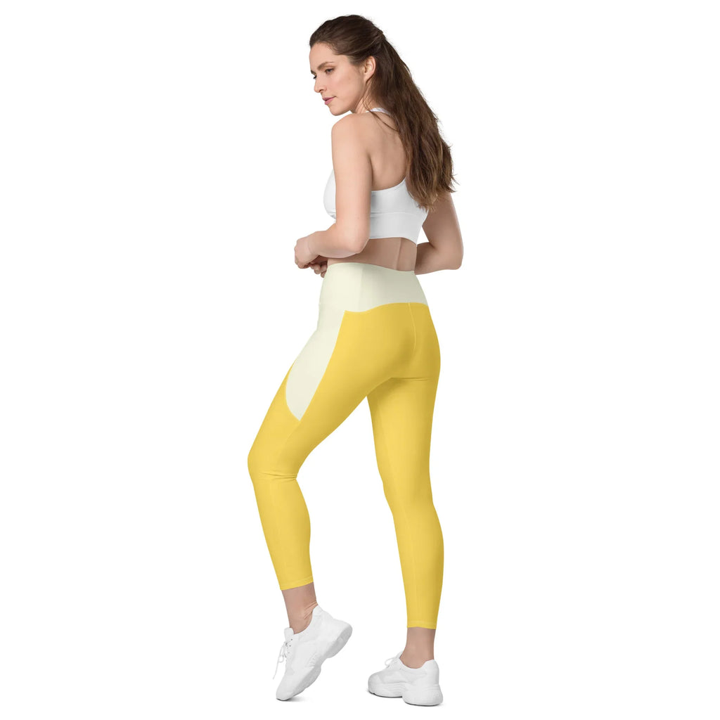 Leggings with pockets Leggings AwRans Clothing all-over-print-recycled-leggings-with-pockets-white-left-back-688015d5917fc
