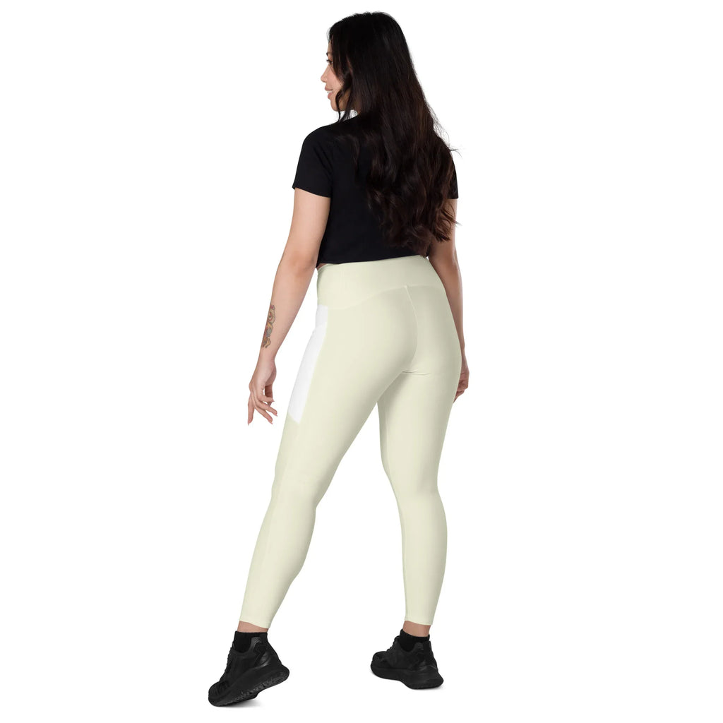 Leggings with pockets Leggings AwRans Clothing all-over-print-recycled-leggings-with-pockets-white-left-back-68801610ce363