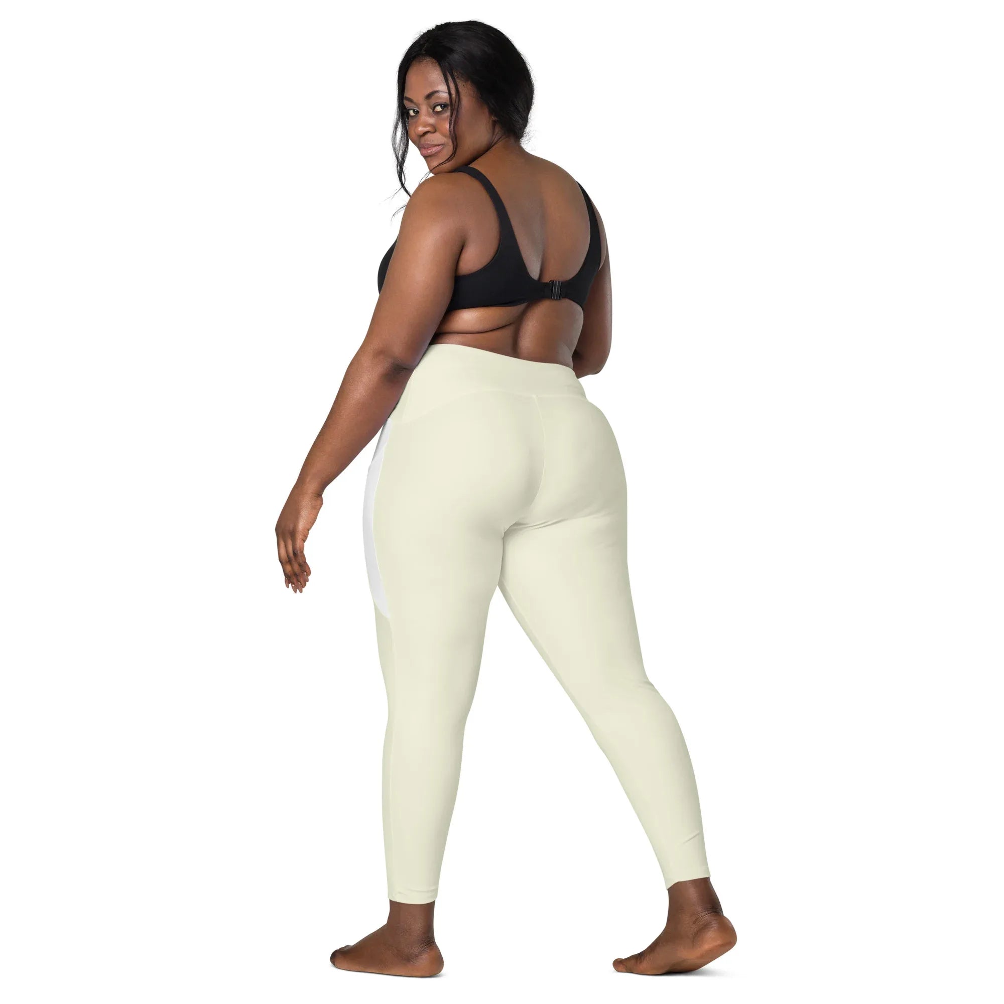 Leggings with pockets Leggings AwRans Clothing all-over-print-recycled-leggings-with-pockets-white-left-back-68801610ceca5