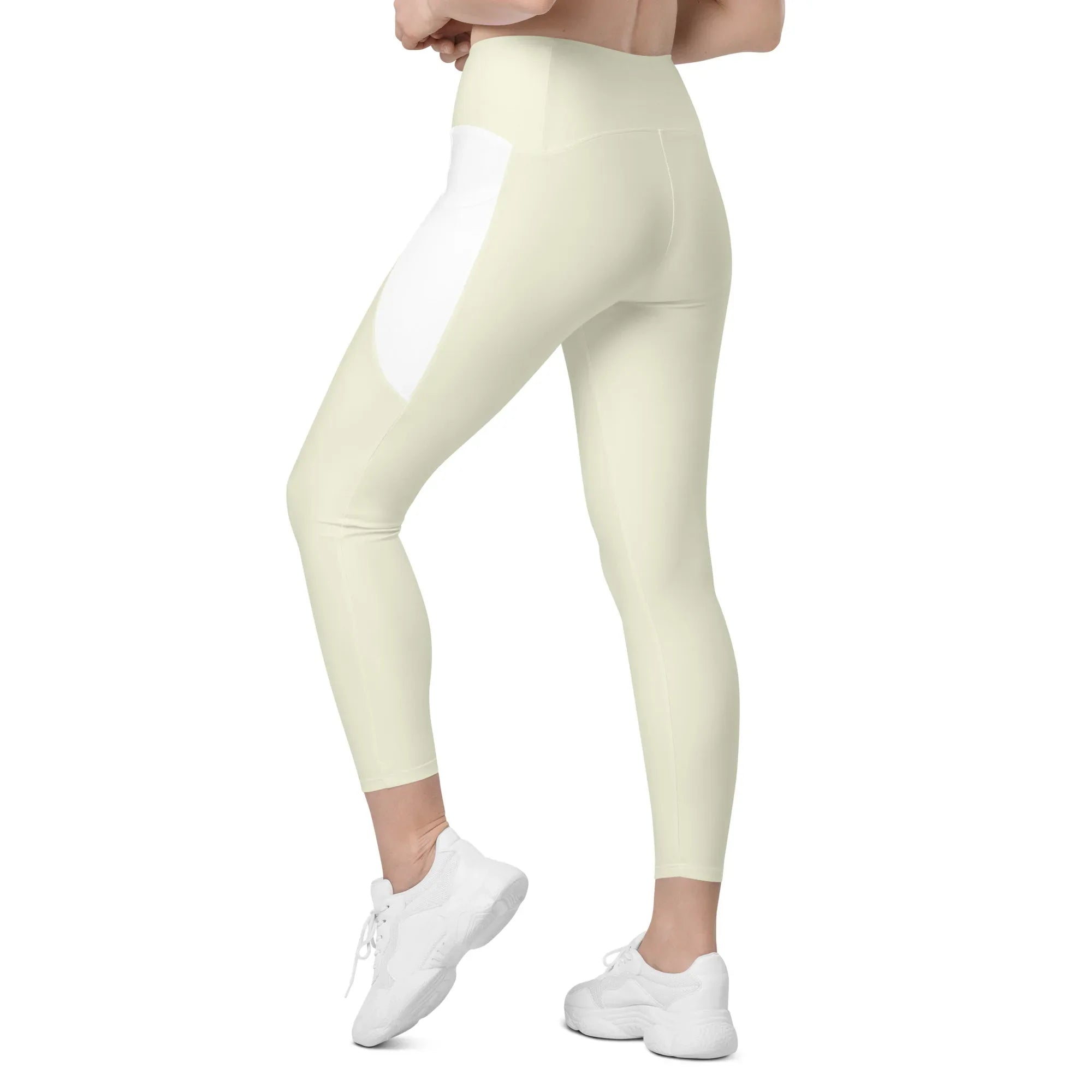 Leggings with pockets Leggings AwRans Clothing all-over-print-recycled-leggings-with-pockets-white-left-back-68801610cf410