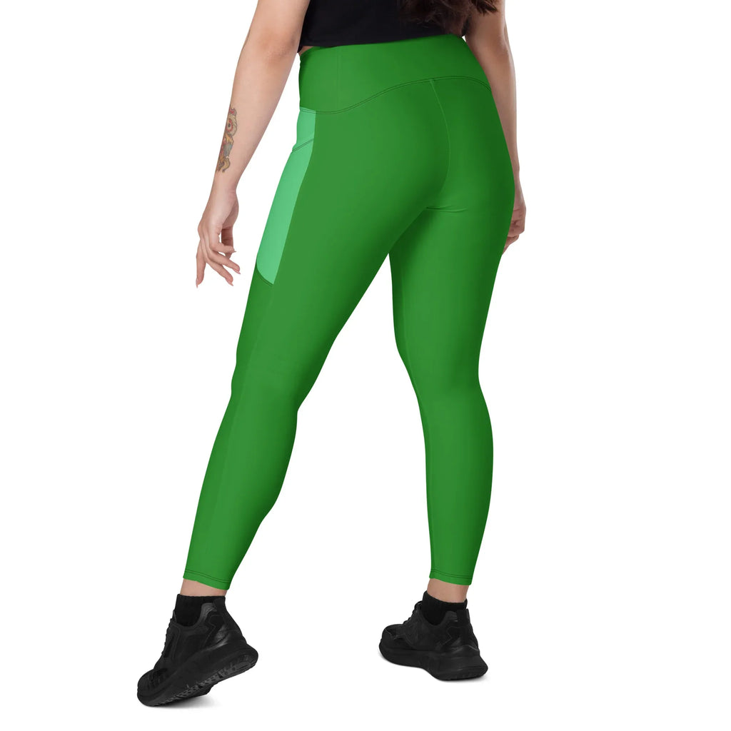 Leggings with pockets Leggings AwRans Clothing all-over-print-recycled-leggings-with-pockets-white-left-back-68801688c6d16