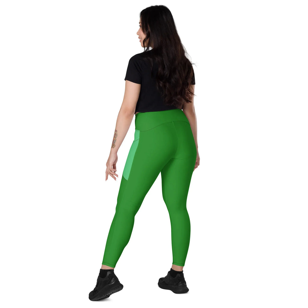 Leggings with pockets Leggings AwRans Clothing all-over-print-recycled-leggings-with-pockets-white-left-back-68801688c729c