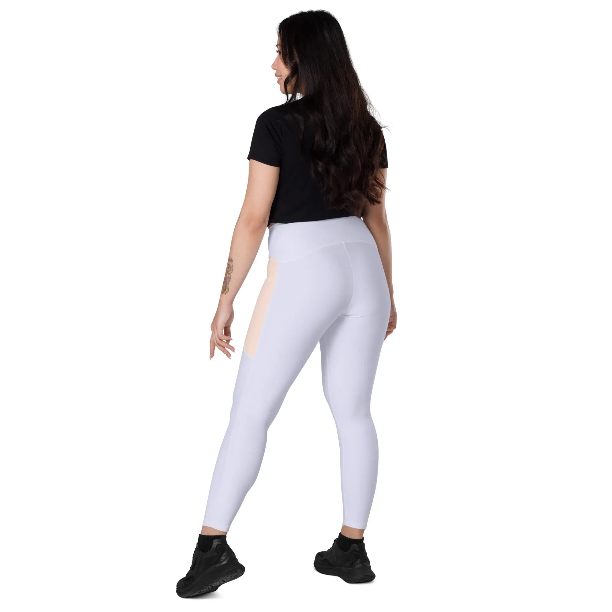 Leggings with pockets Leggings AwRans Clothing all-over-print-recycled-leggings-with-pockets-white-left-back-688016ff3f67b
