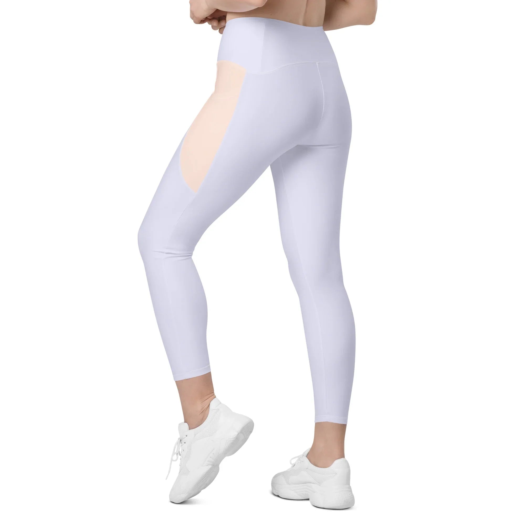 Leggings with pockets Leggings AwRans Clothing all-over-print-recycled-leggings-with-pockets-white-left-back-688016ff40741