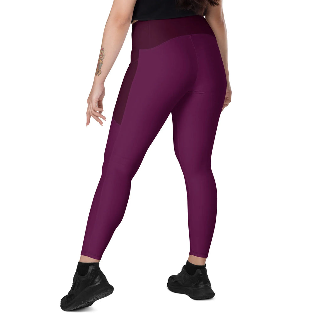 Leggings with pockets Leggings AwRans Clothing all-over-print-recycled-leggings-with-pockets-white-left-back-6880173acff95