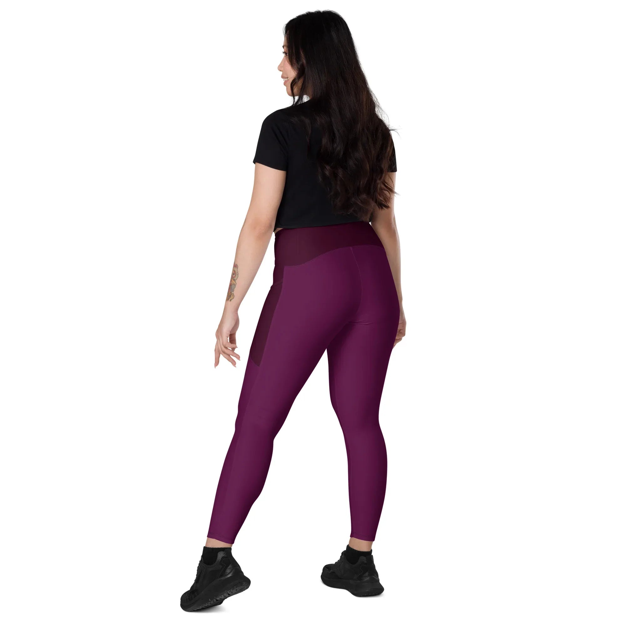 Leggings with pockets Leggings AwRans Clothing all-over-print-recycled-leggings-with-pockets-white-left-back-6880173ad0520