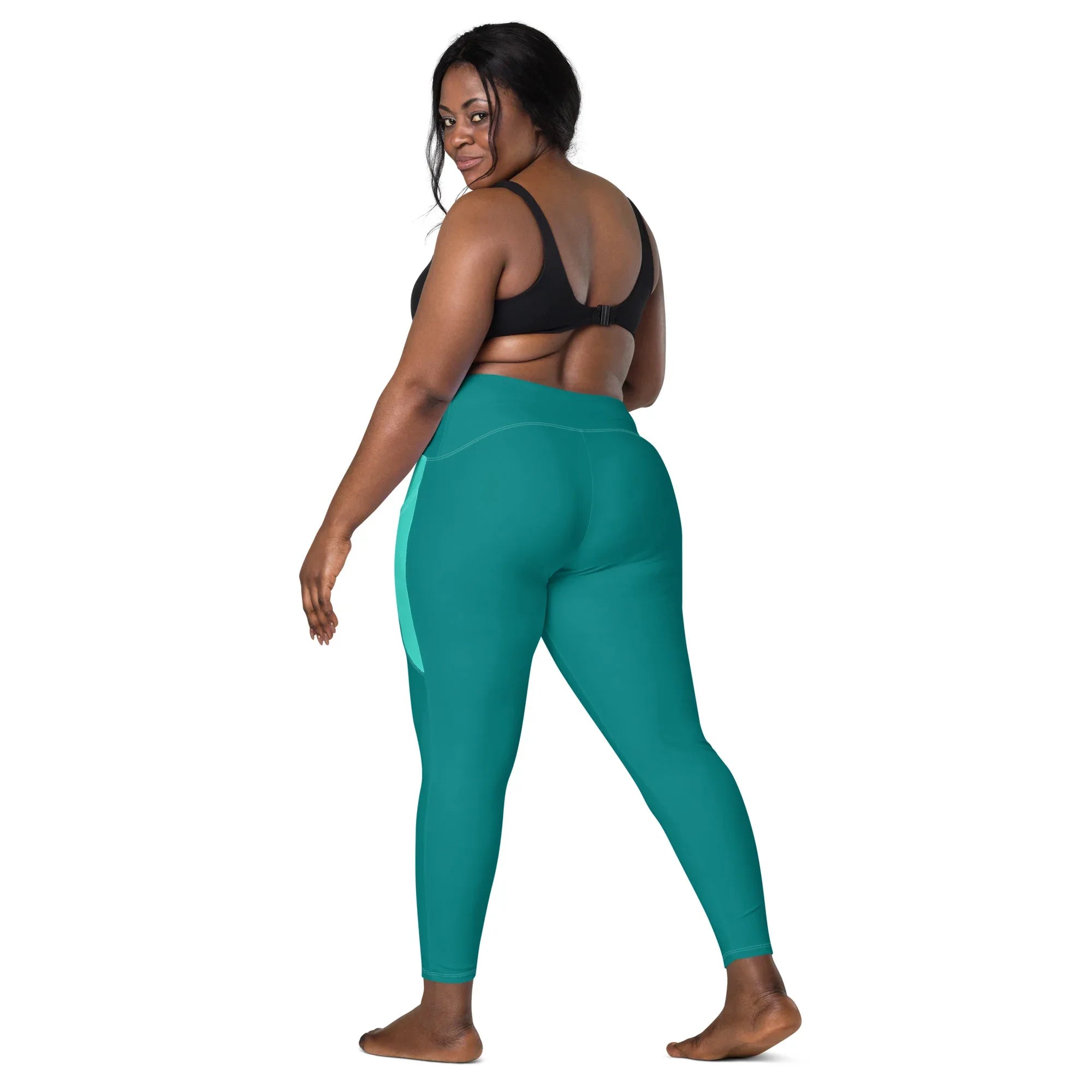Leggings with pockets Leggings AwRans Clothing all-over-print-recycled-leggings-with-pockets-white-left-back-6880177635674