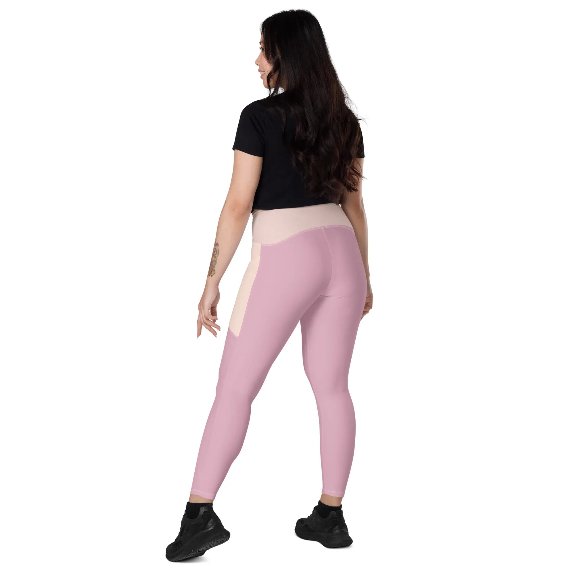 Leggings with pockets Leggings AwRans Clothing all-over-print-recycled-leggings-with-pockets-white-left-back-688017ecd5de6