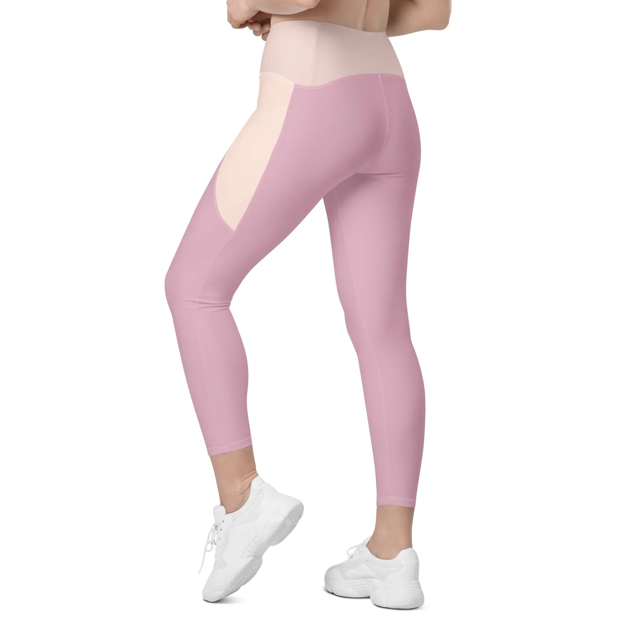 Leggings with pockets Leggings AwRans Clothing all-over-print-recycled-leggings-with-pockets-white-left-back-688017ecd7030