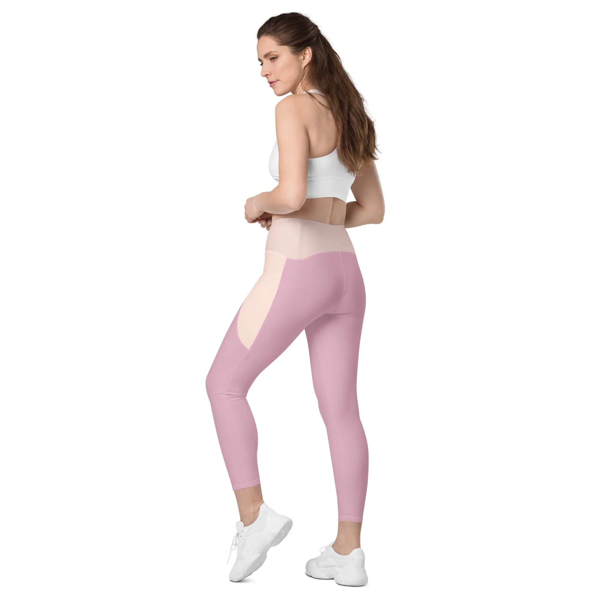 Leggings with pockets Leggings AwRans Clothing all-over-print-recycled-leggings-with-pockets-white-left-back-688017ecd7816