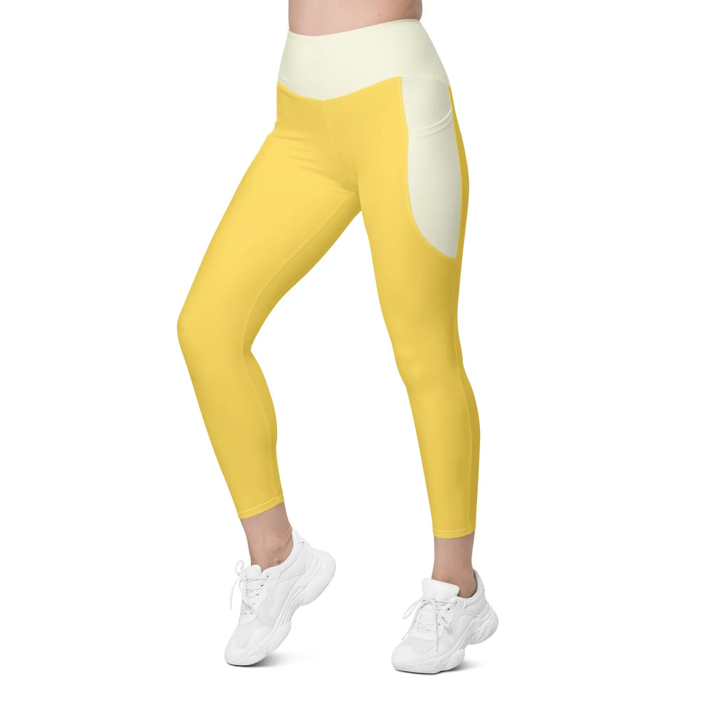 Leggings with pockets Leggings AwRans Clothing all-over-print-recycled-leggings-with-pockets-white-left-front-688015d5908d2