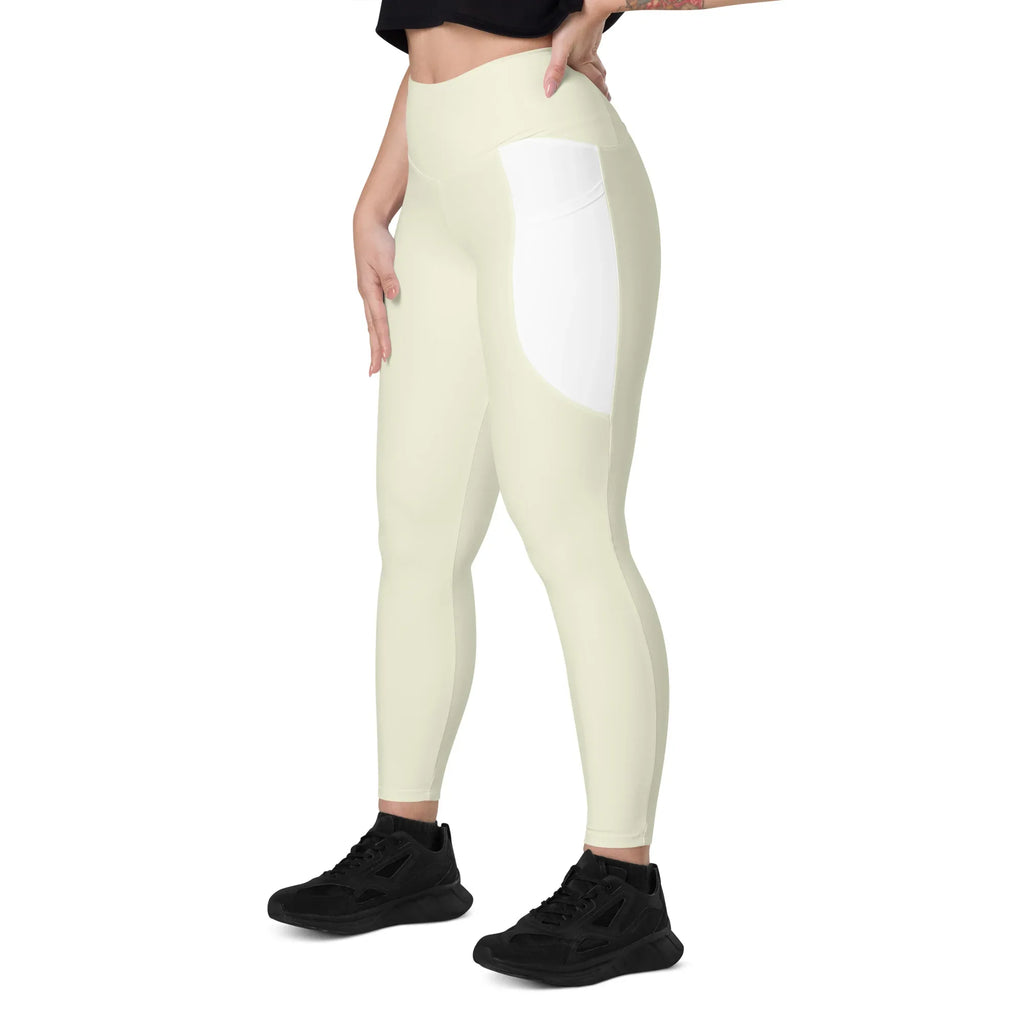 Leggings with pockets Leggings AwRans Clothing all-over-print-recycled-leggings-with-pockets-white-left-front-68801610cdc33