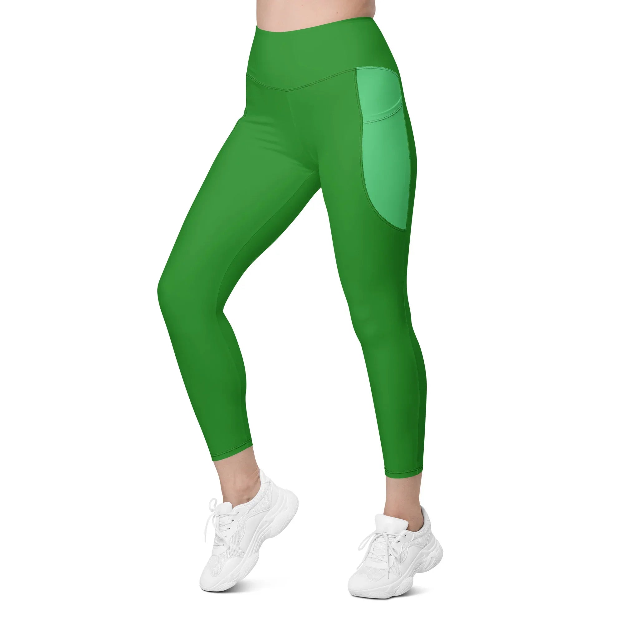 Leggings with pockets Leggings AwRans Clothing all-over-print-recycled-leggings-with-pockets-white-left-front-68801688c84d5