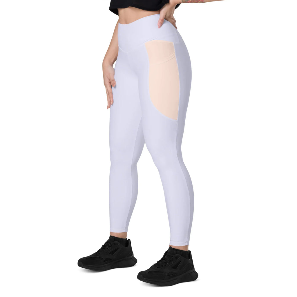 Leggings with pockets Leggings AwRans Clothing all-over-print-recycled-leggings-with-pockets-white-left-front-688016ff3ef29