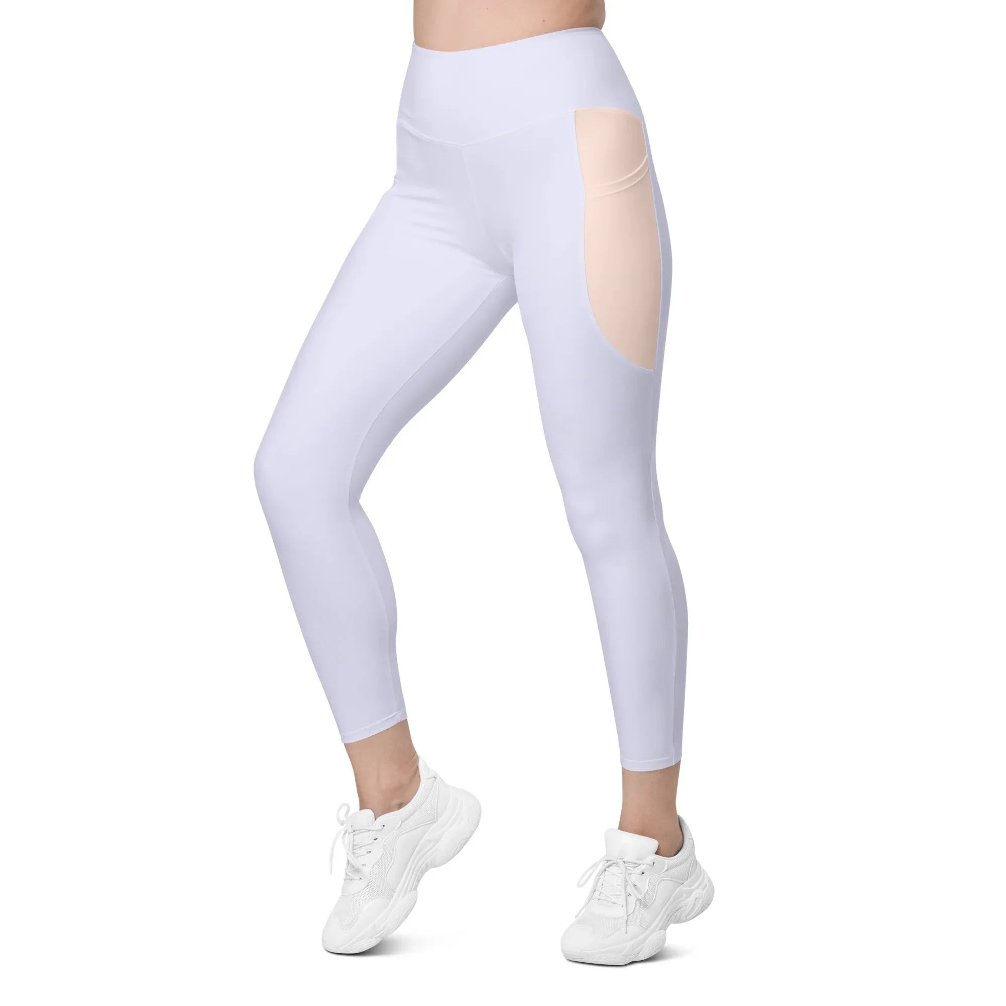 Leggings with pockets Leggings AwRans Clothing all-over-print-recycled-leggings-with-pockets-white-left-front-688016ff40611