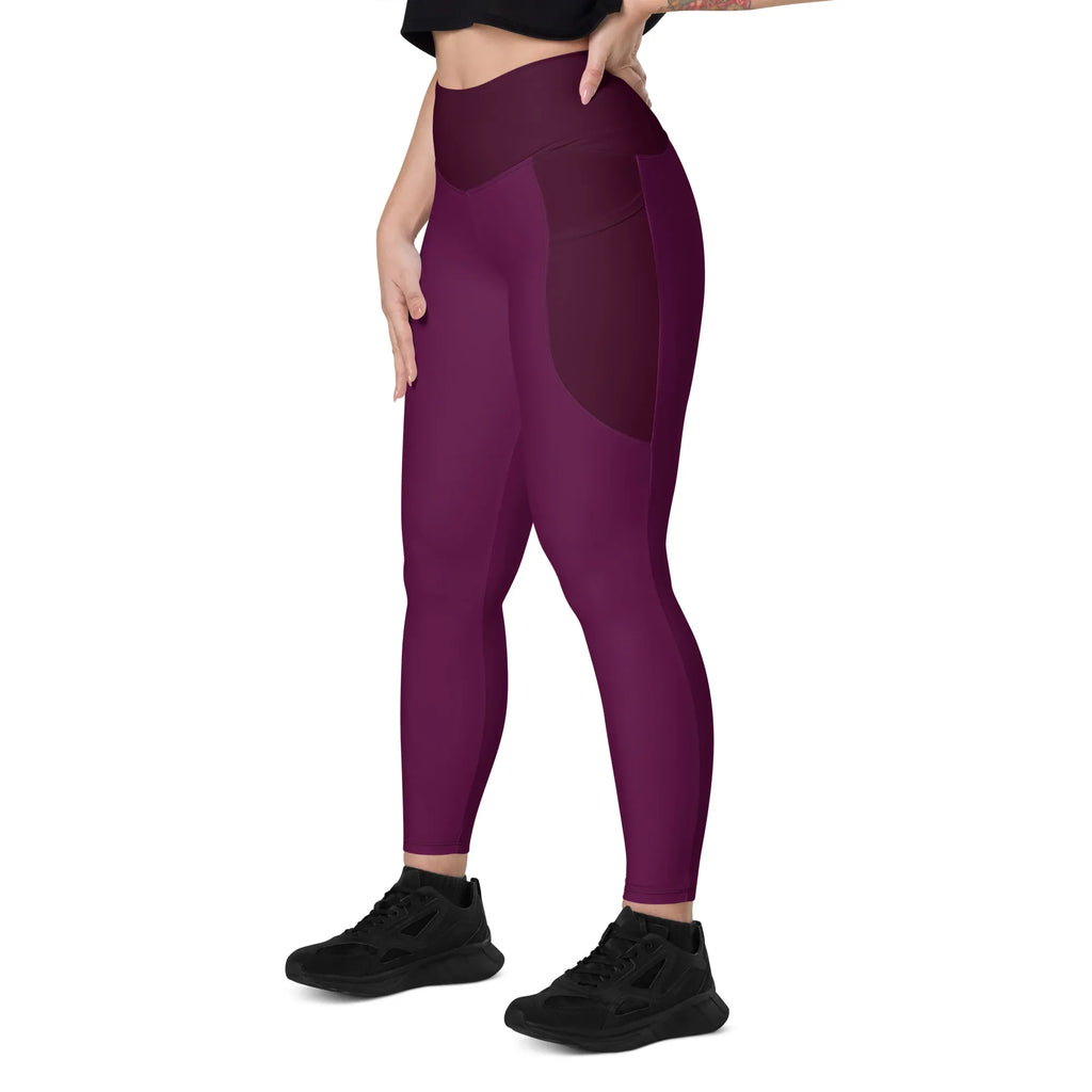 Leggings with pockets Leggings AwRans Clothing all-over-print-recycled-leggings-with-pockets-white-left-front-6880173acfdd0