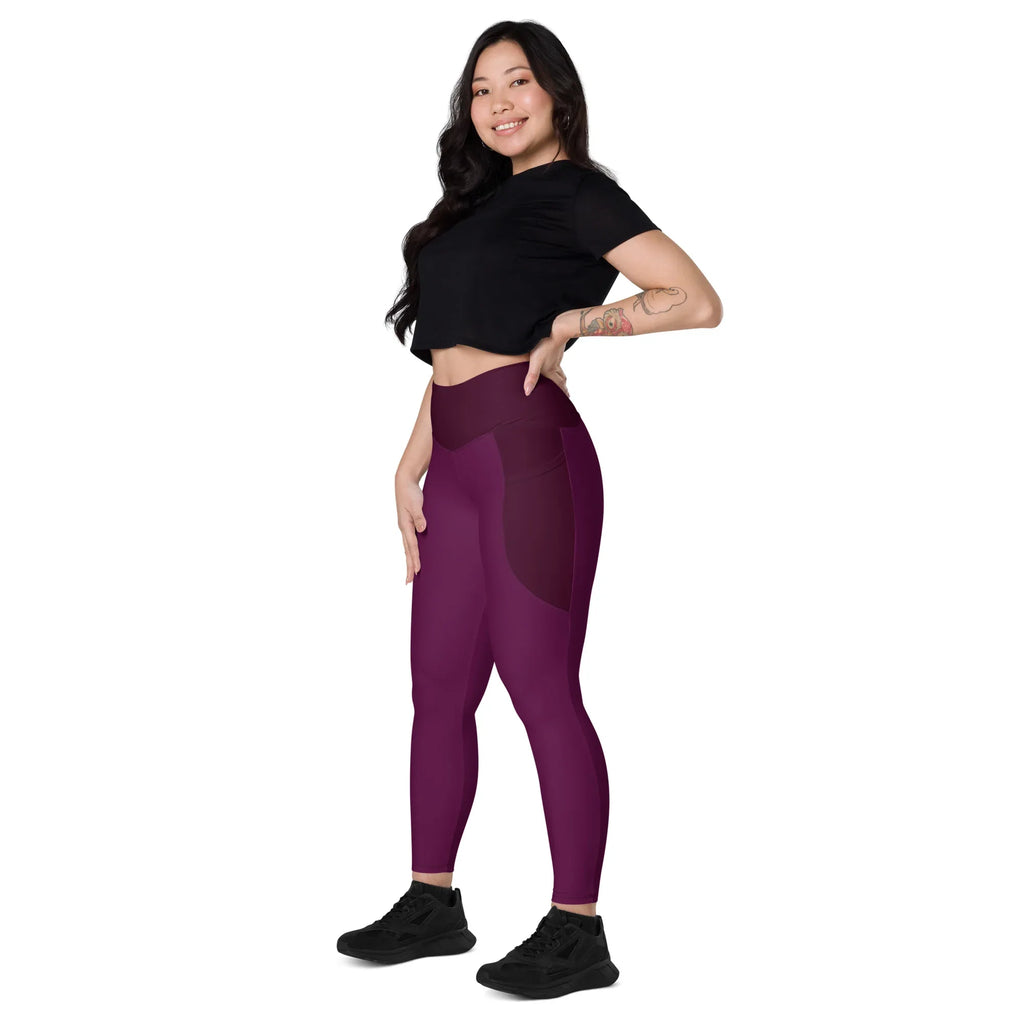 Leggings with pockets Leggings AwRans Clothing all-over-print-recycled-leggings-with-pockets-white-left-front-6880173ad03cc