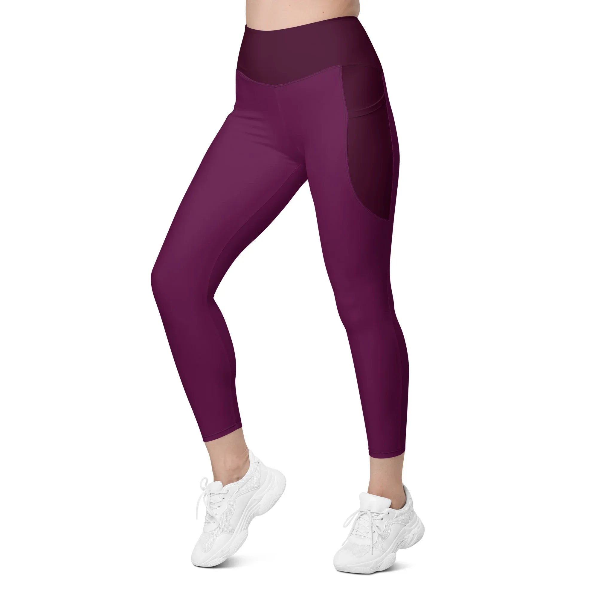 Leggings with pockets Leggings AwRans Clothing all-over-print-recycled-leggings-with-pockets-white-left-front-6880173ad14f5