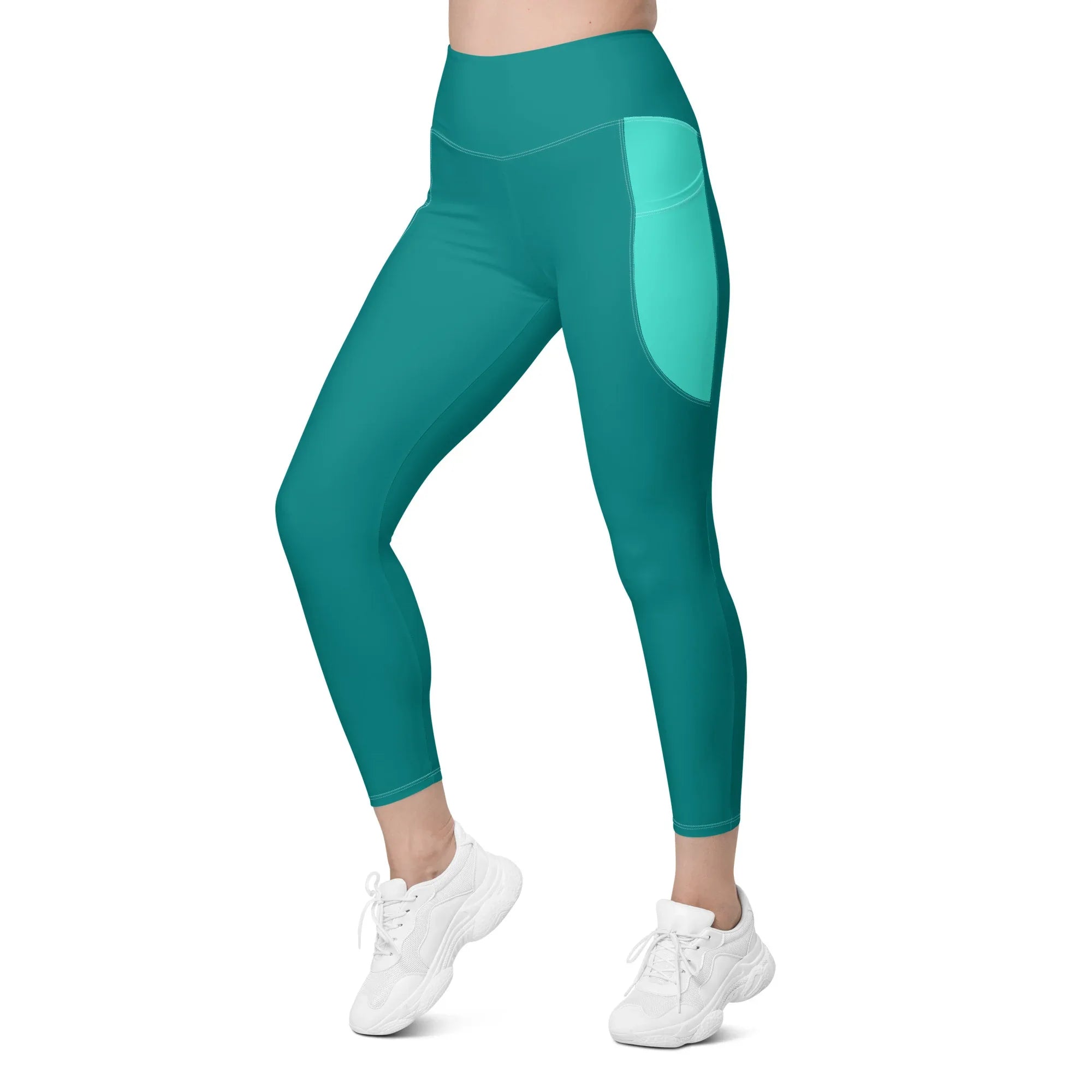 Leggings with pockets Leggings AwRans Clothing all-over-print-recycled-leggings-with-pockets-white-left-front-6880177635cb3