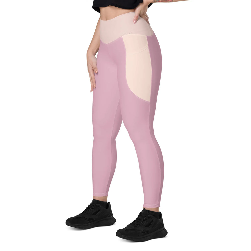 Leggings with pockets Leggings AwRans Clothing all-over-print-recycled-leggings-with-pockets-white-left-front-688017ecd559f