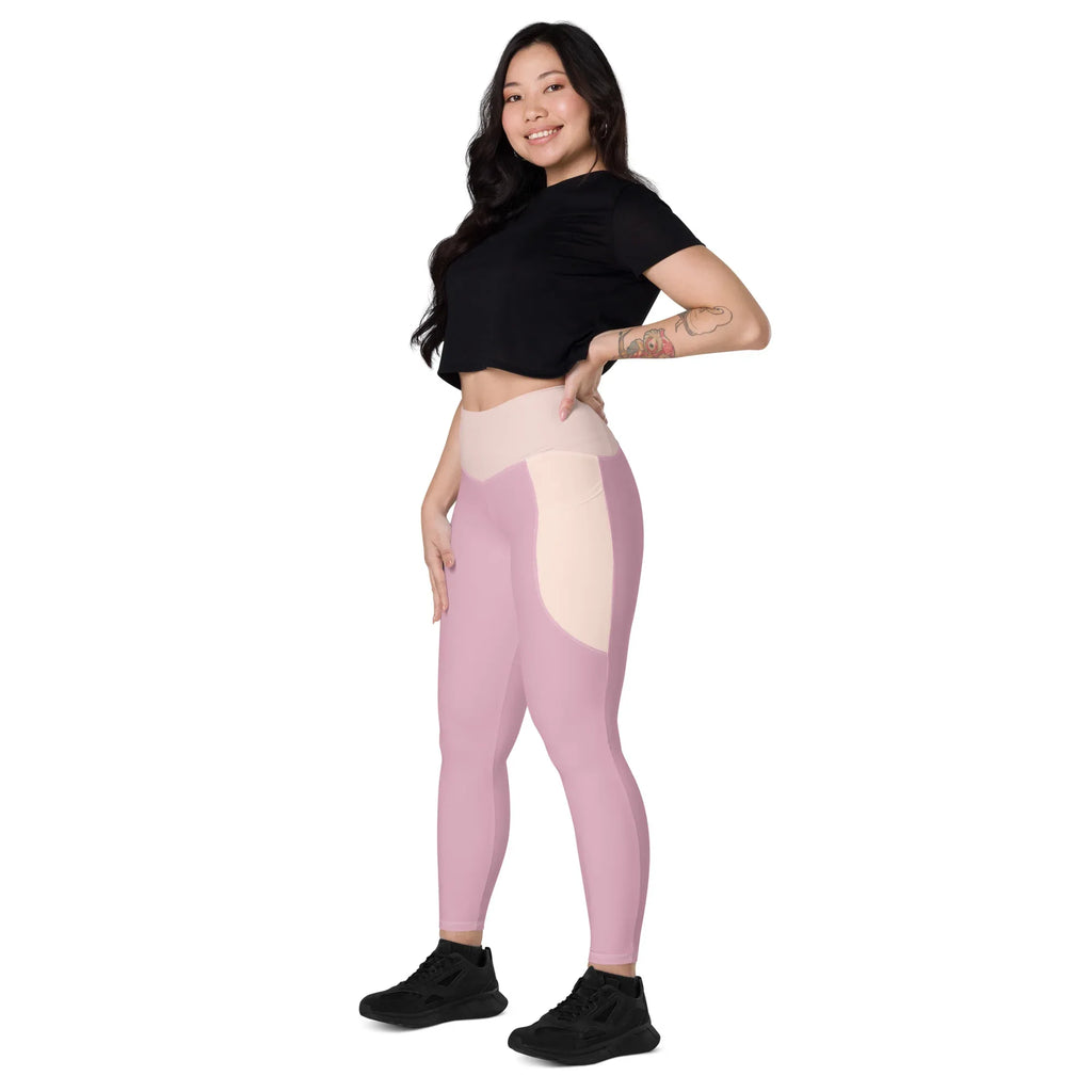 Leggings with pockets Leggings AwRans Clothing all-over-print-recycled-leggings-with-pockets-white-left-front-688017ecd5c69